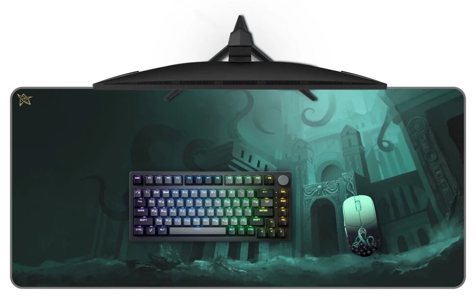 Коврик ARDOR GAMING R'lyeh (XL), 900 x 400 x 4, фэнтези, зеленый