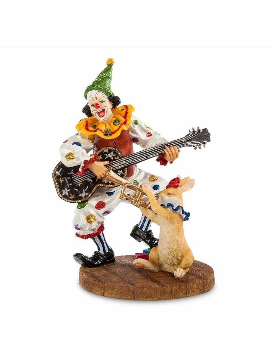 Статуэтка Клоун с гитарой, 12*9*15,5см, материал изготовления полистоун — фото 1