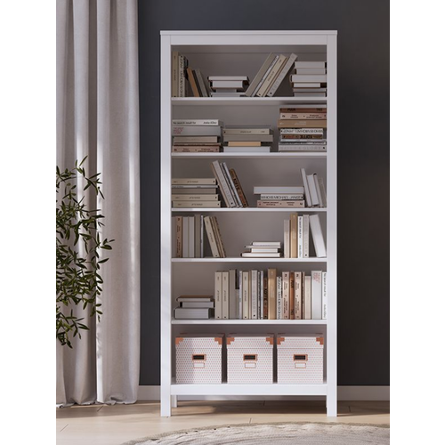 фото Книжный шкаф хемнэс hemnes/ кымор, белая морилка, 90х197см лузалес