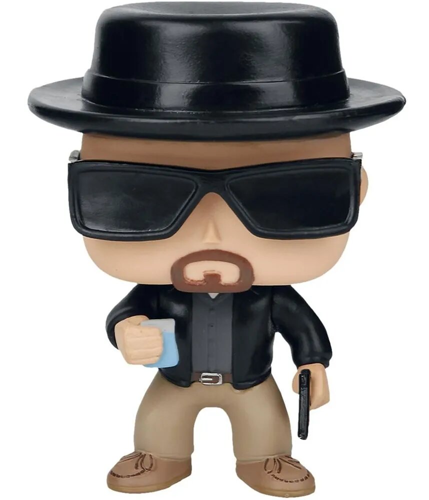 Коллекционная виниловая фигурка Funko POP! Уолтер Уайт в образе Хайзенберга (Heisenberg) #162, сериал <Во все тяжкие> (Breaking Bad), 10 см