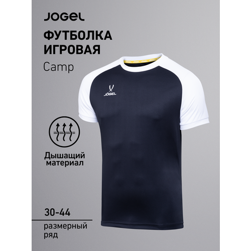 фото Футболка спортивная jogel, размер 110-116, черный/белый