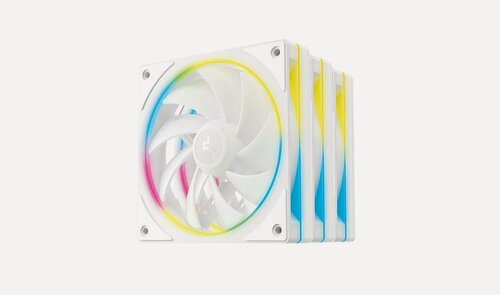 Изображение товара Комплект вентиляторов для корпуса 3 шт. DEEPCOOL FL12 SE WH 3 IN 1 120x120x25мм PWM, ARGB, белый, 400-1900об/мин