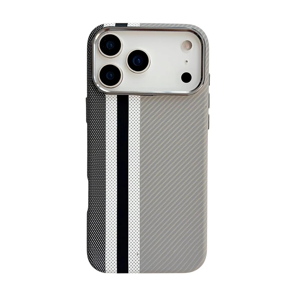 Кевларовый чехол для телефона с беспроводной зарядкой для IPhone Air iPhone17 Про, Серый, GreyStrip