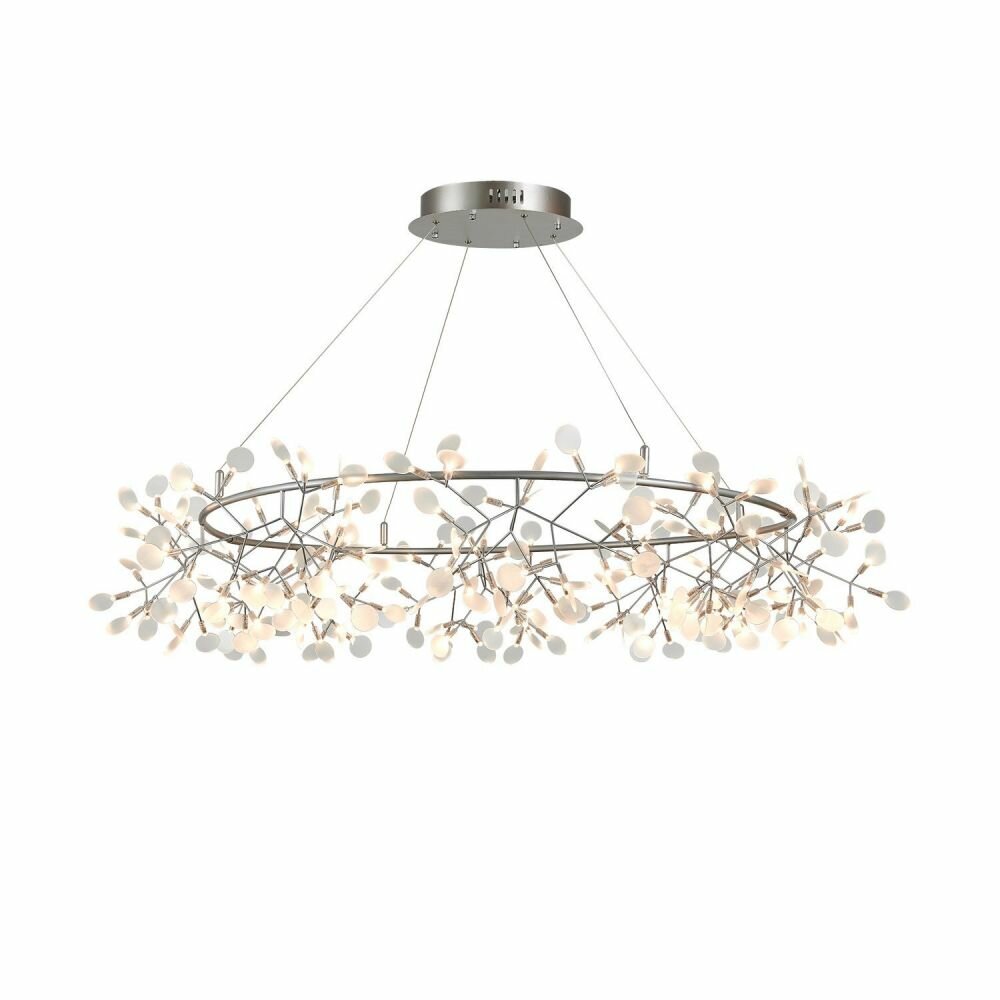 SL379.103.216 Люстра подвесная ST-Luce Серебристый/Белый LED 216*0,5W 3500K.