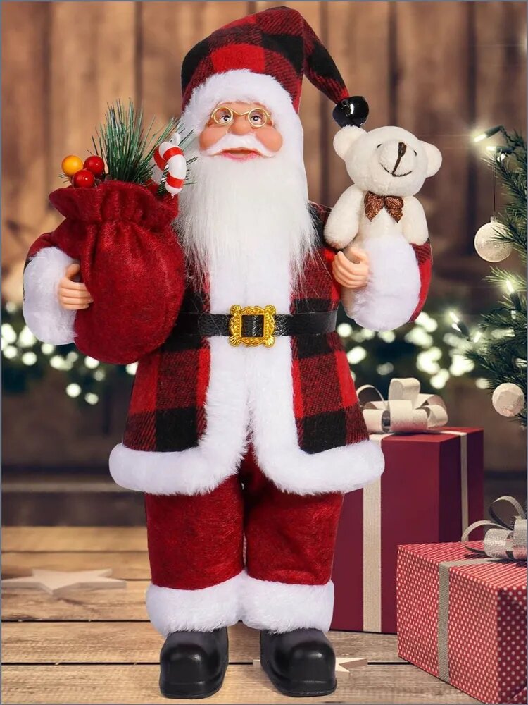 Игрушка под елку Снеговик Красивый цвет , высота 40 см, длина 18 см