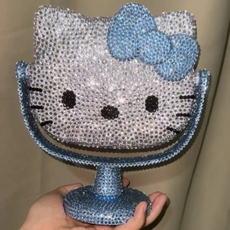 Алмазная мозаика Hello Kitty зеркало, набор для творчества, 22 см