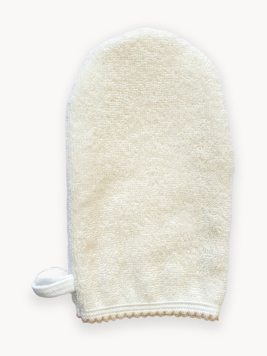 Мочалка детская для новорожденных хлопок руковичка, варежка