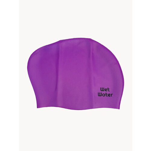 Шапочка силиконовая для плавания Wet Water Extra для длинных волос лиловая