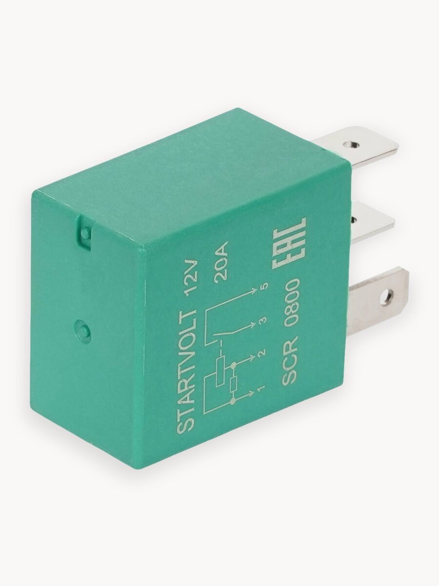 Реле 12V 20A 4 контакта для автомобилей VAG/Toyota/Opel/Ford/BMW/Mercedes-Benz SCR 0800 StartVolt