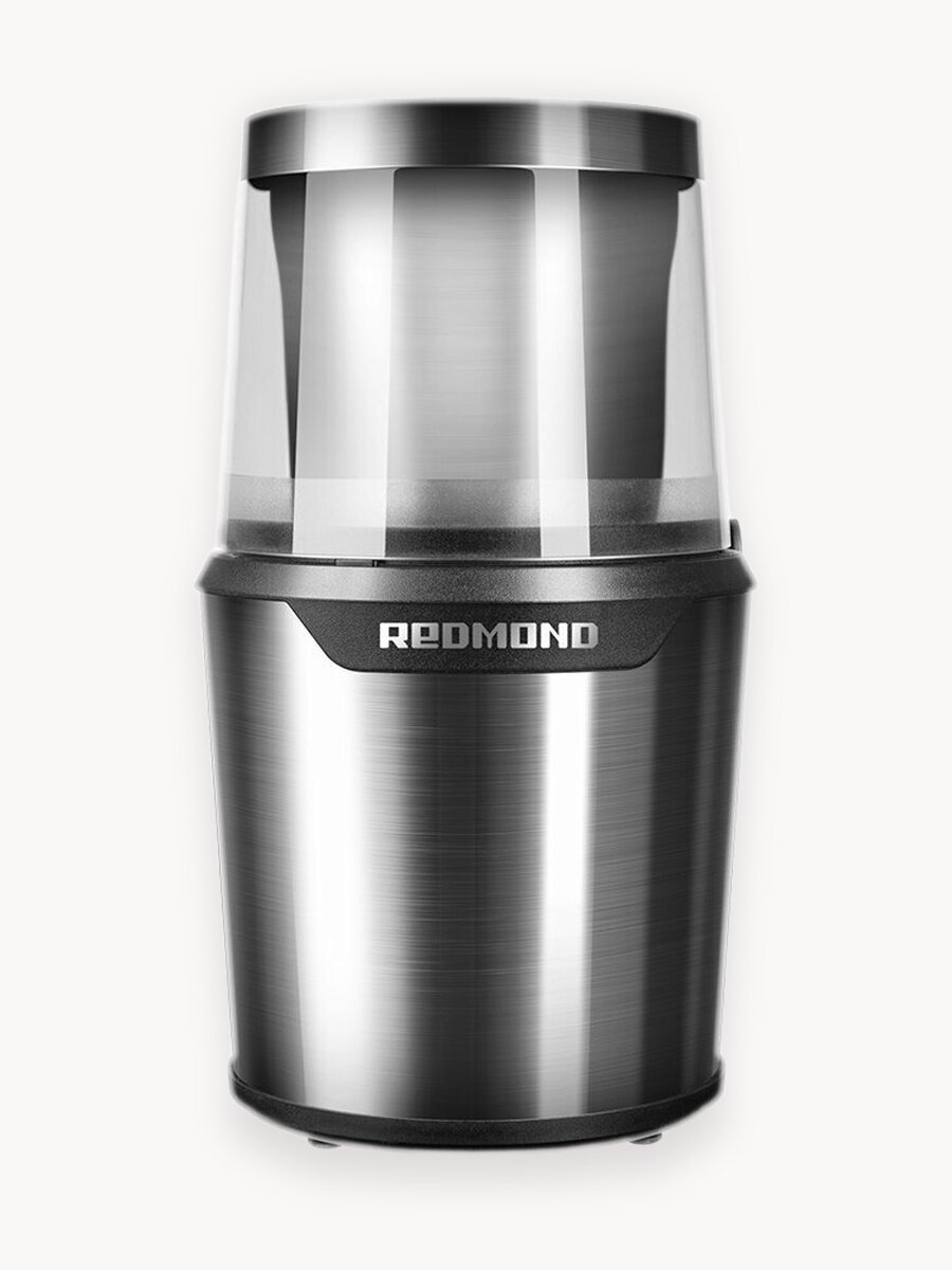 Кофемолка электрическая редмонд RCG-M1607, стальная, защита от перегрузки, блокировка при открытой крышке, 280 Вт