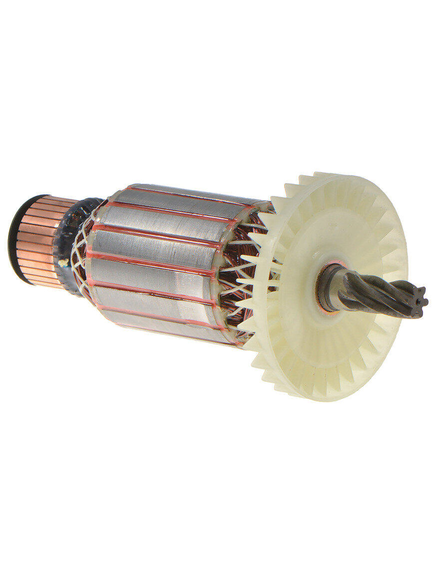 Ротор (Якорь) (L-200 мм D-57 мм 6 зубов наклон вправо) для пилы отрезной (монтажной) ELITECH ПМ 2535