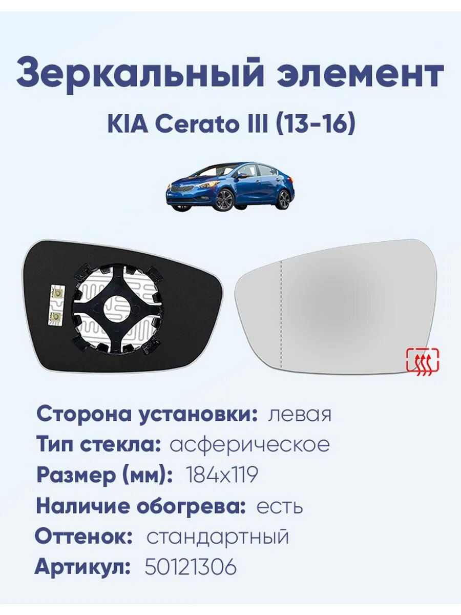 Зеркало KIA Cerato III (13-16) 50121306