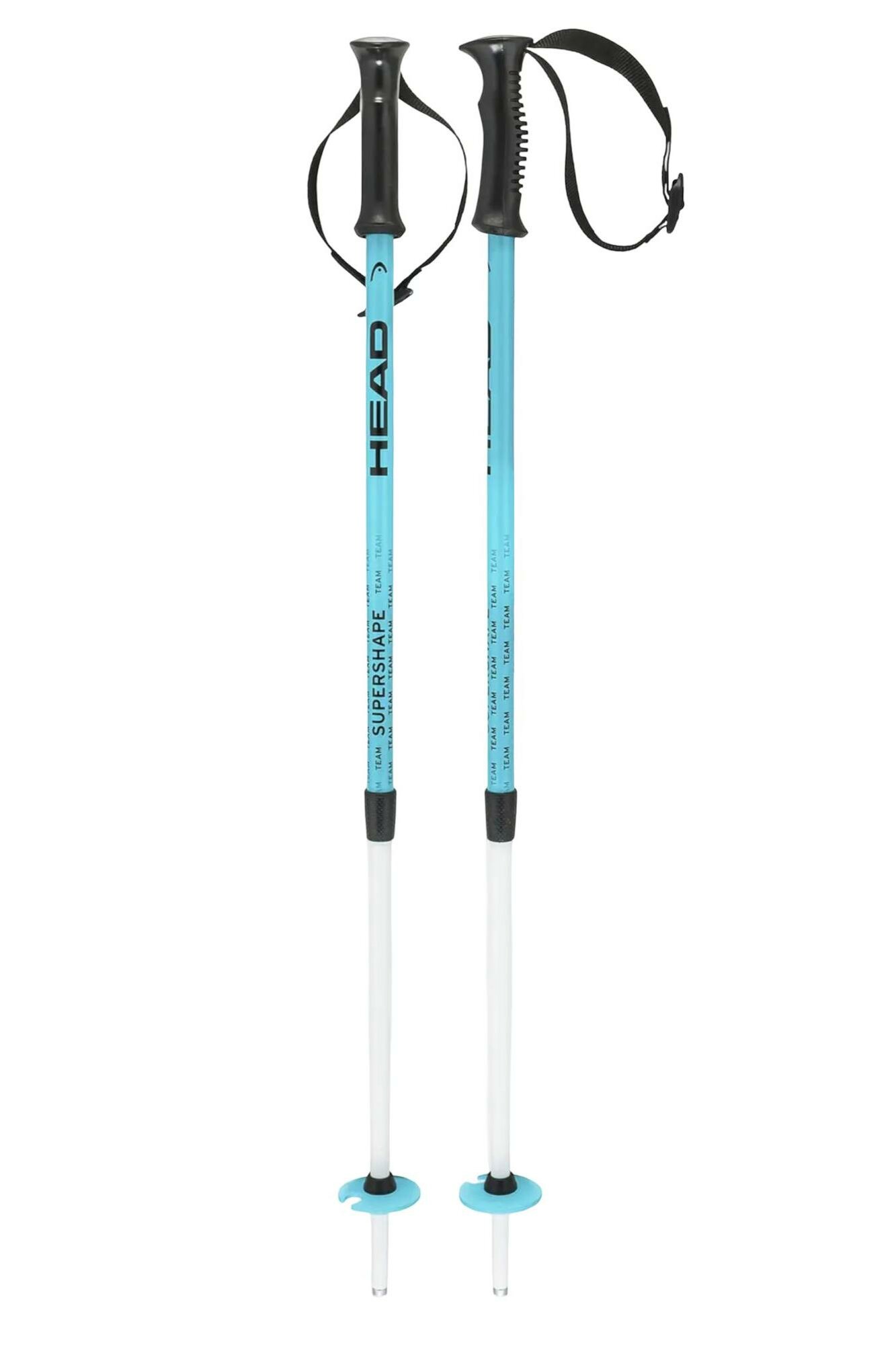Телескопические горнолыжные палки HEAD Supershape Team Adjust 16/14 mm White/Black/Speed Blue (см:85-110)