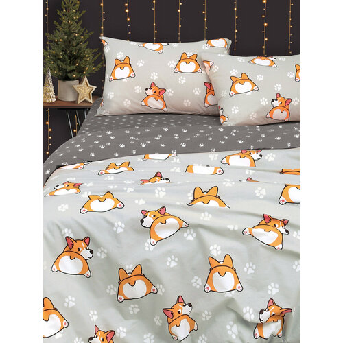 Постельное белье Uniqcute Евро, Поплин, наволочки 50х70 см, Корри