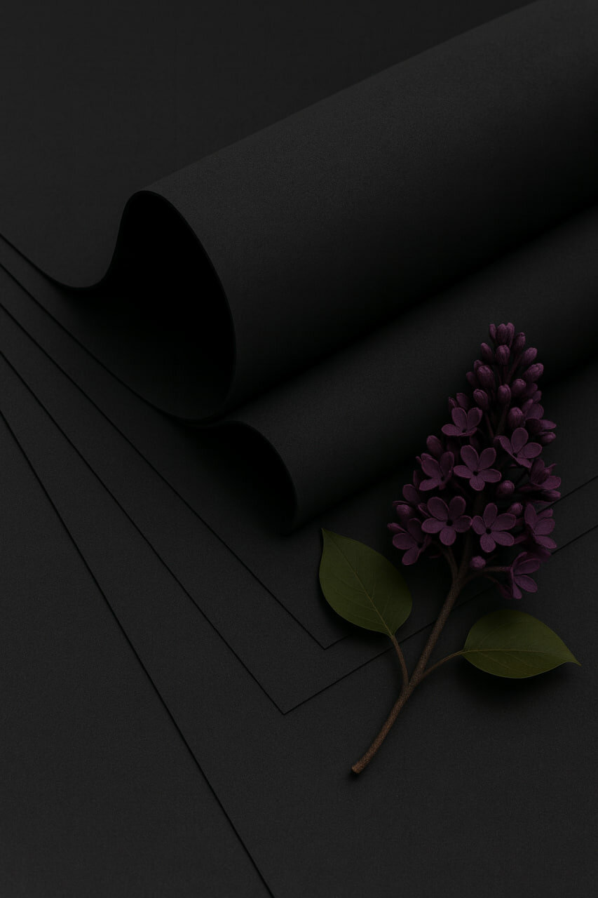 Товары для декорирования. Фоамиран 1 мм. Цвет черный. Размер 23.5*24.5 см. Упаковка 8 листов одного цвета.