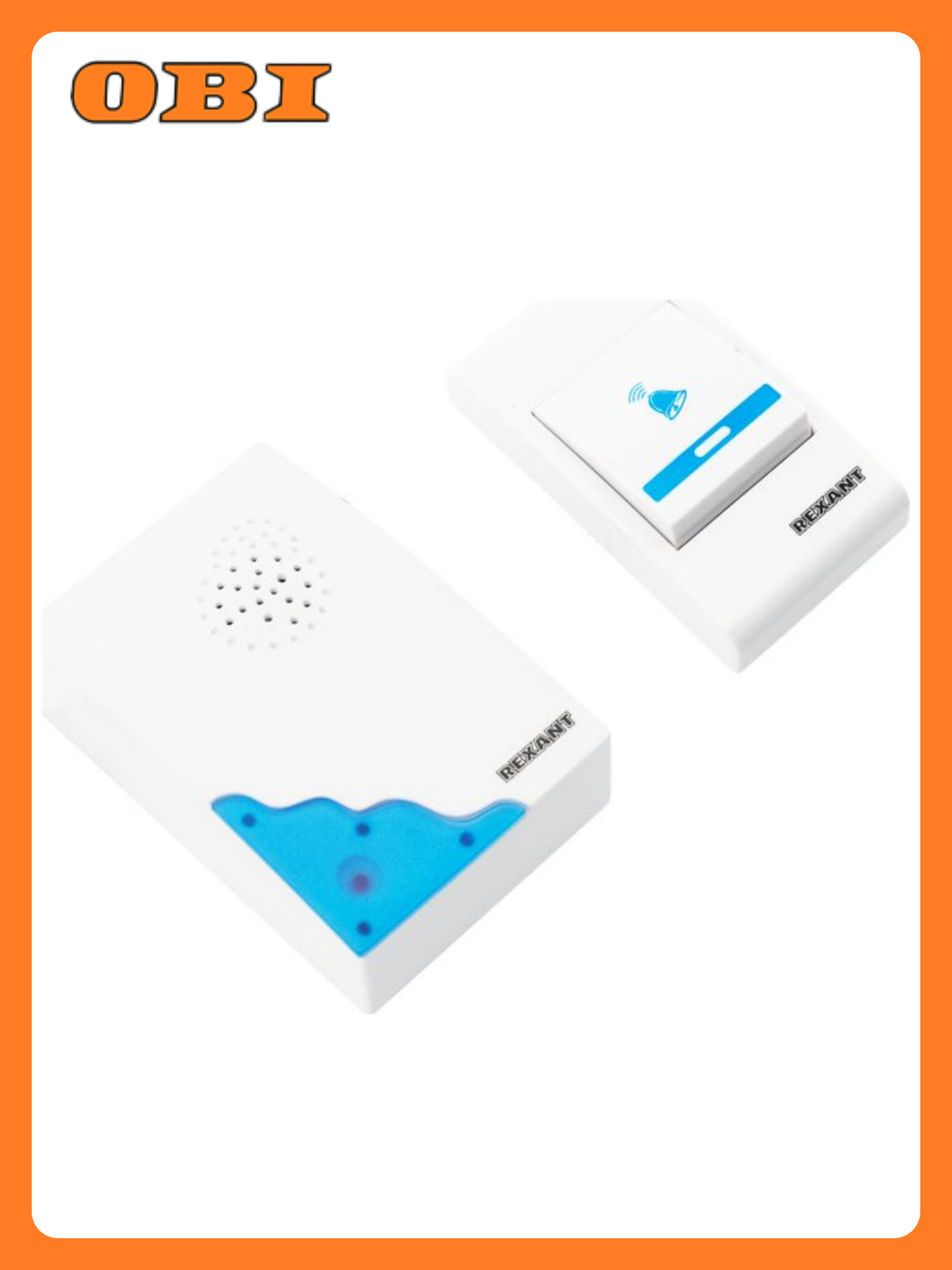 Звонок электрический с проводом и кнопкой 36 мелодий REXANT RX-8