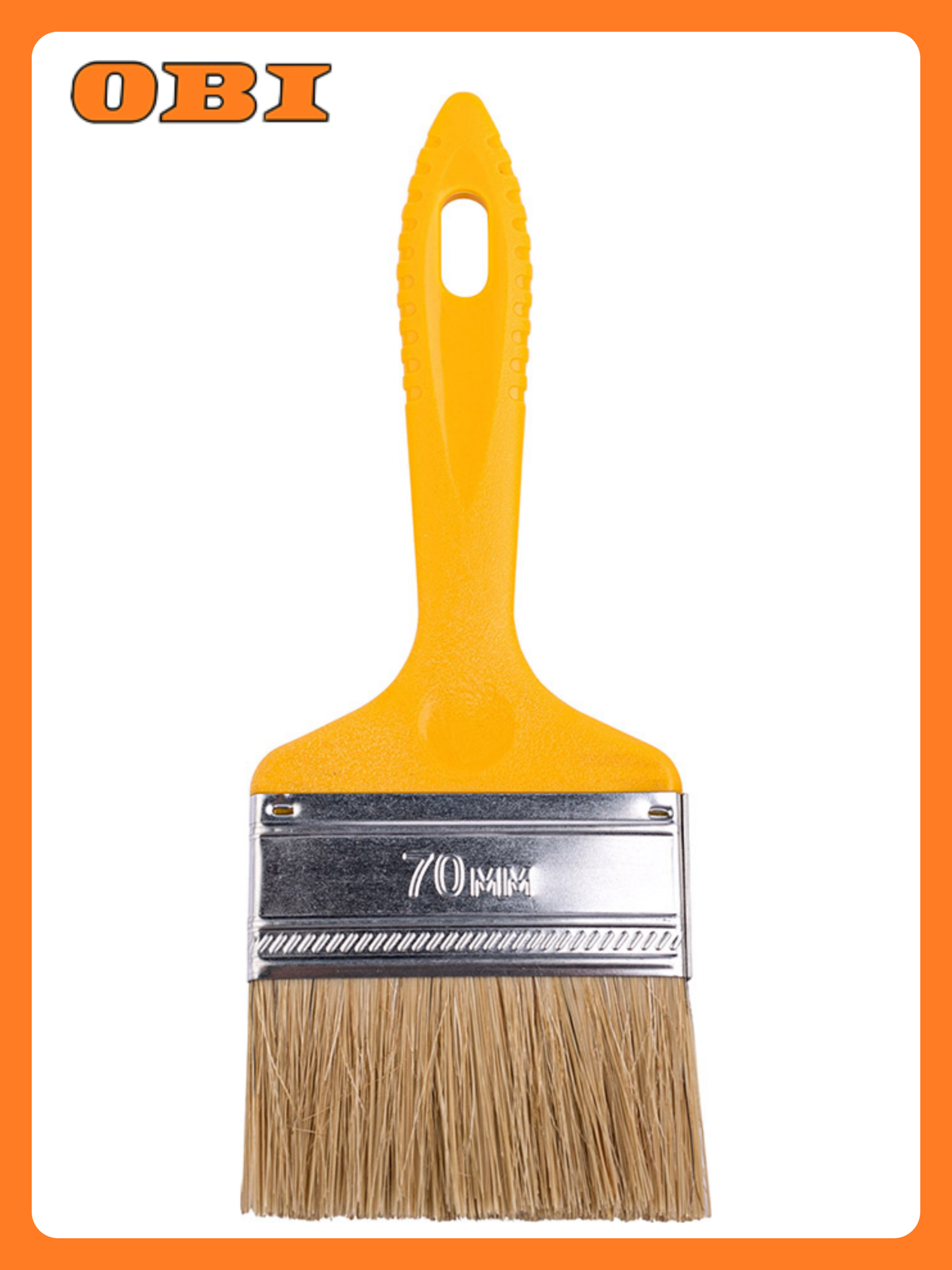 Кисть плоская KORVUS  Хобби  натуральная щетина  пласт  рукоятка  70мм