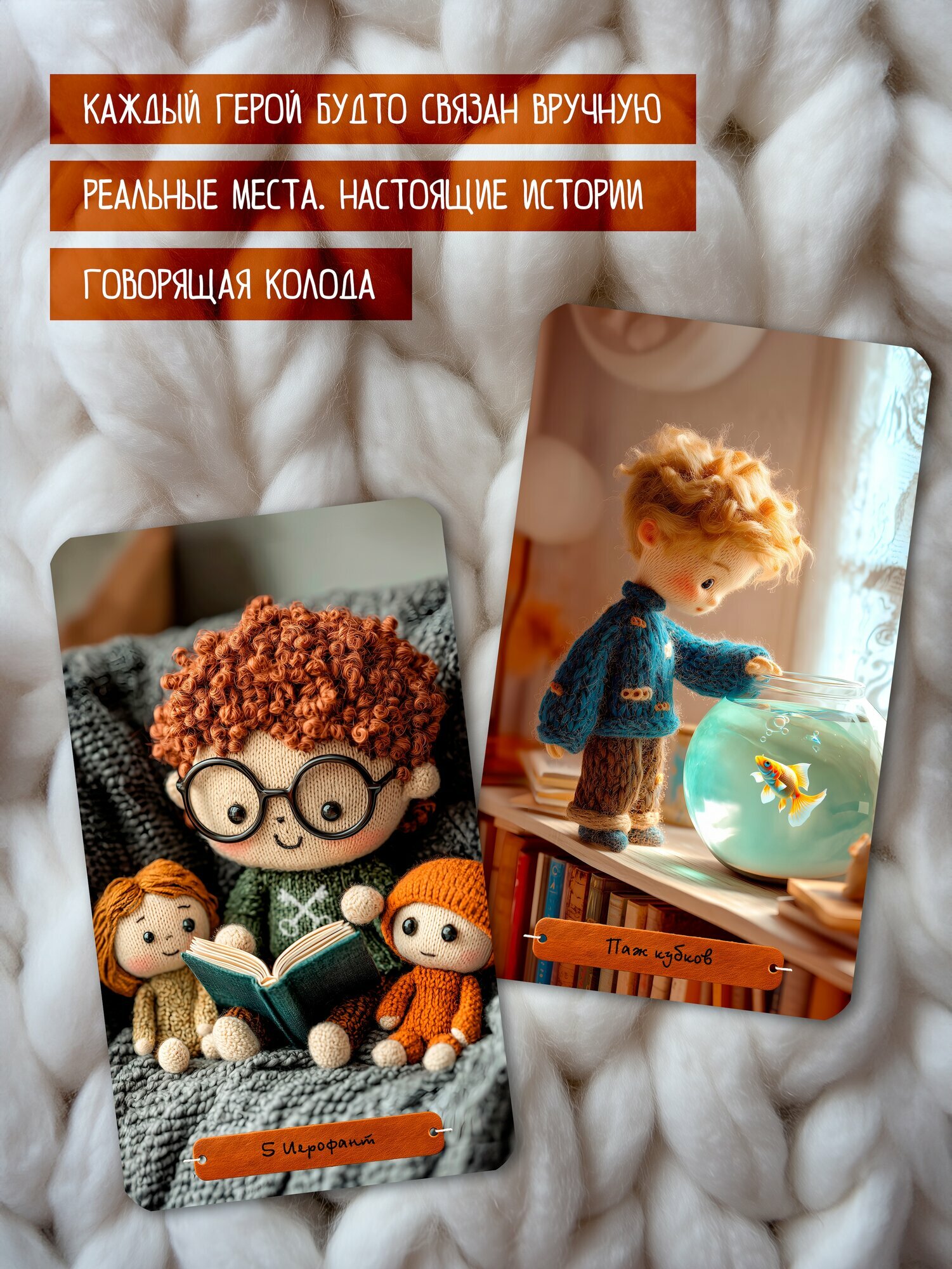 Карты Таро Вязаных Историй на основе Таро Уэйта гадальные — фото 1