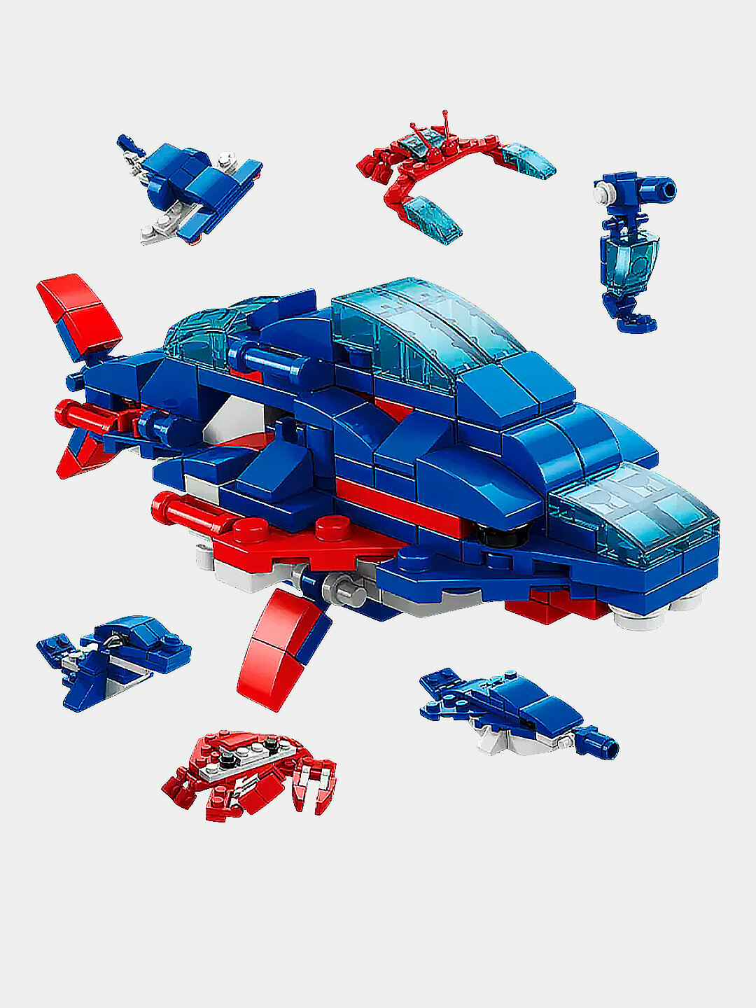 Конструкторы для мальчиков: космические и военные модели, более 10 видов, Хром