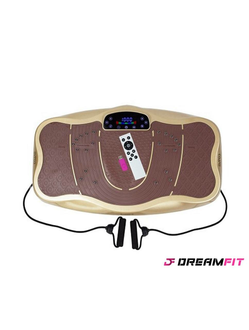 Виброплатформа для похудения, электрический фитнес массажер, с пультом и блютузом, 180 кг — фото 1