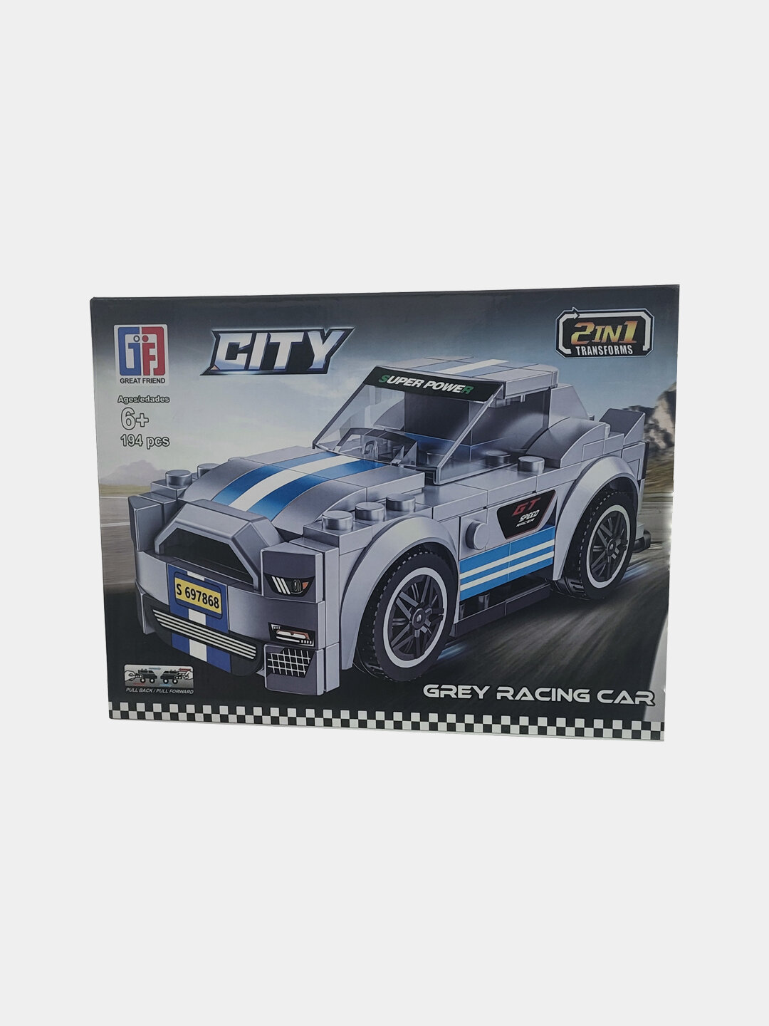 Конструктор City 2в1, машинка или робот,  для детей от 6 лет, детали 199-194