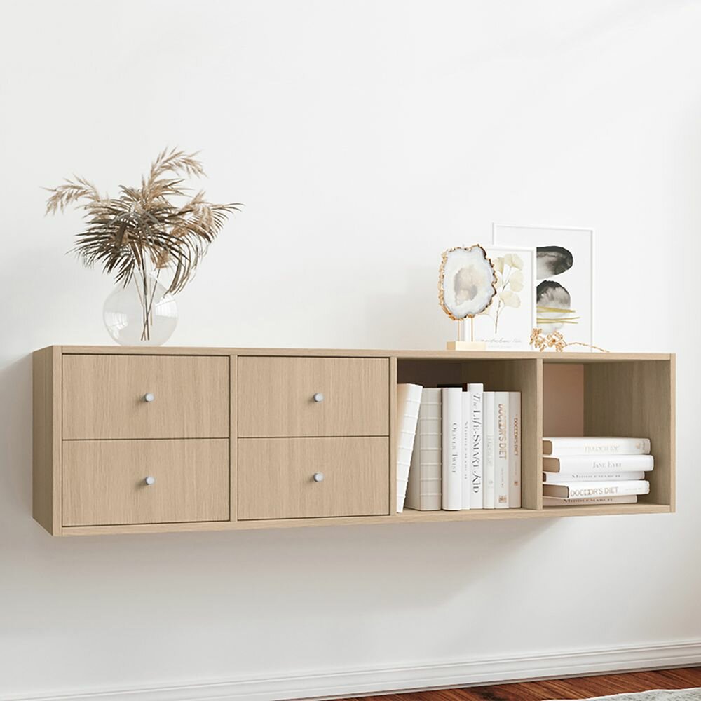 Комод Фиеста К Тумба навесная Билли 4ящ. FS дуб сонома Икеа (IKEA)