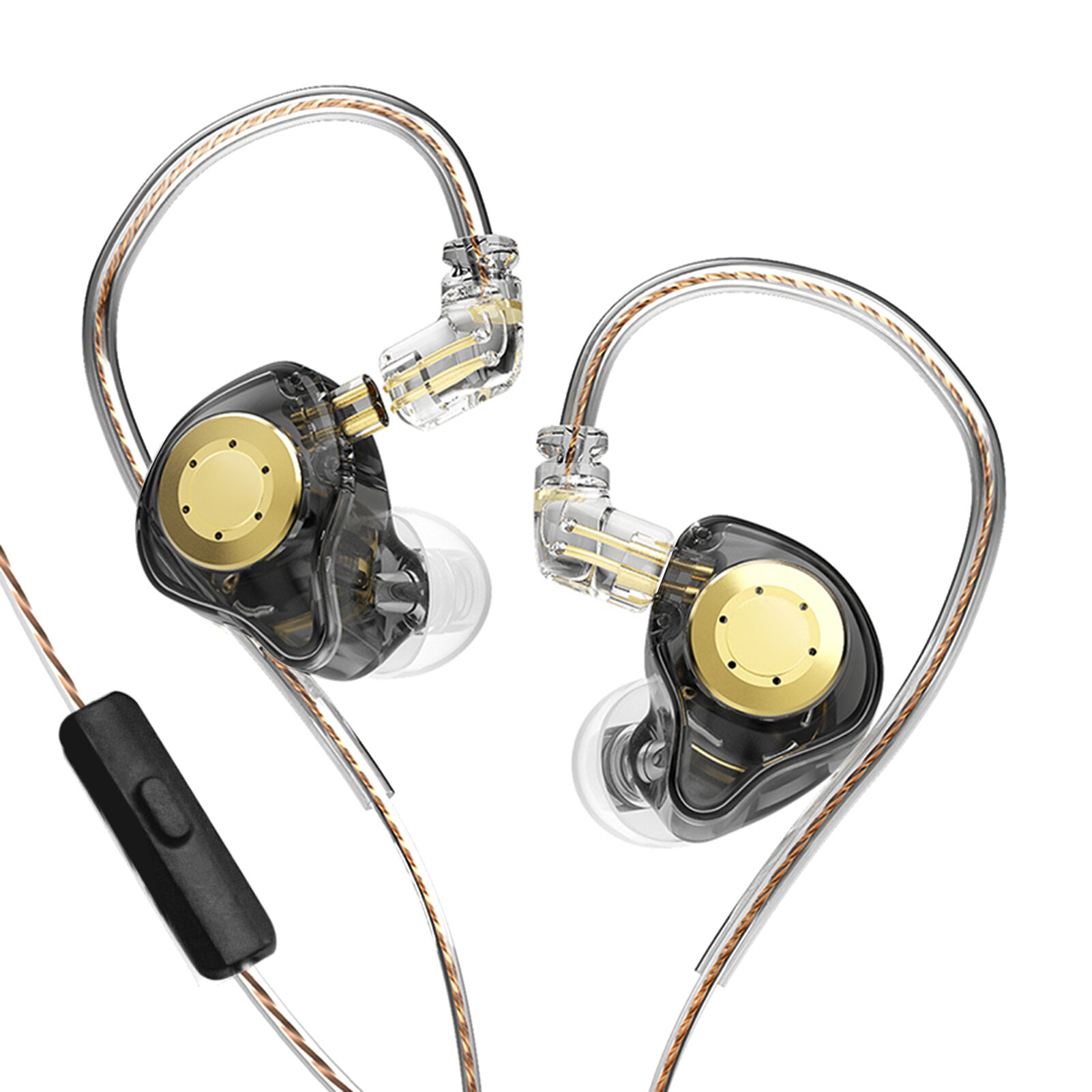 Проводные наушники In-Ear с съемным 0,75 мм кабелем, двойные магнитные динамические блоки, идеальны для концертов