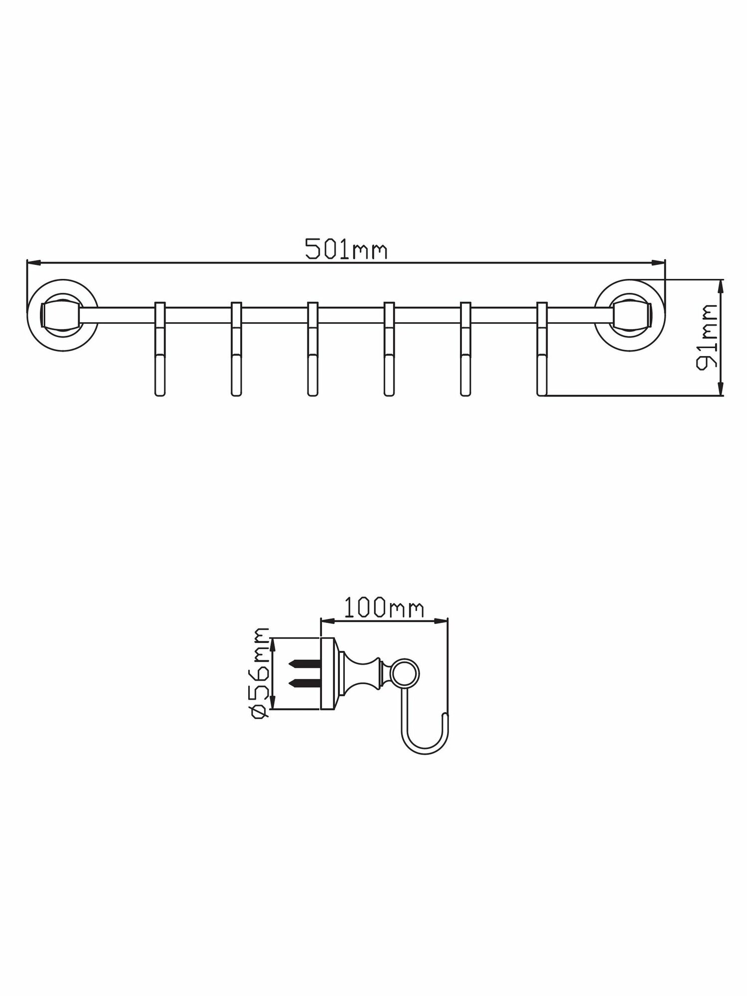 Планка с крючками — фото 1