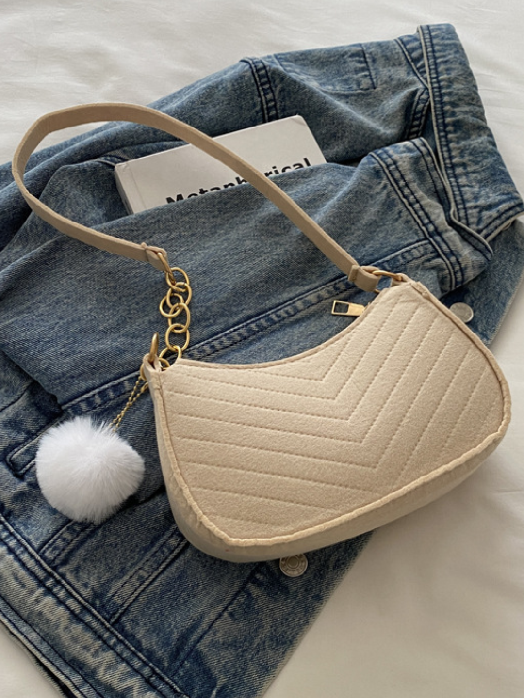 Сумка  сумочка, бежевая — фото 1