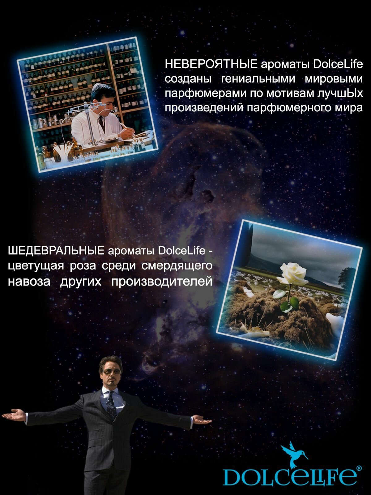 Ароматизатор воздуха DolceLife "SELECTIVE", карТОнный, проПитанный, аромат SHOLK — фото 1