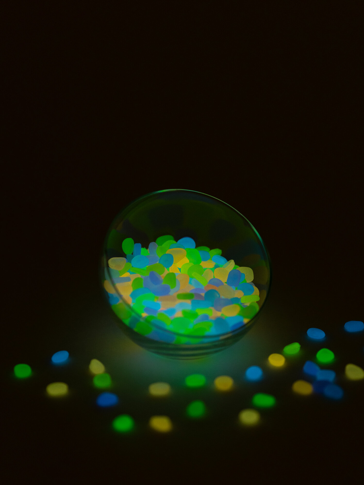 Декор для аквариума камни светящиеся 150 шт разноцветные, COLOR Si — фото 1