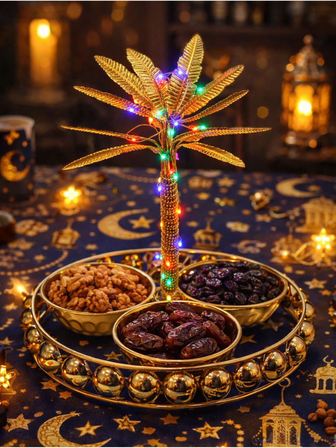 Набор для ифтара Рамадан: подносы, звёзды и холдеры, отличный подарок для Рамадан