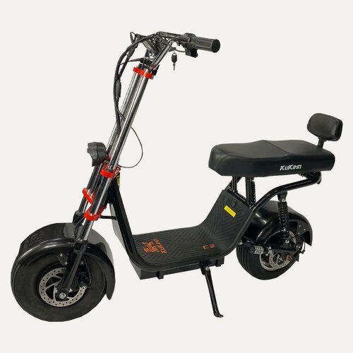 Изображение товара Электроскутер Kirin Kugoo C2, 1000W / 15Ah, 50 км/час, с большими колесами, черный, для дачи