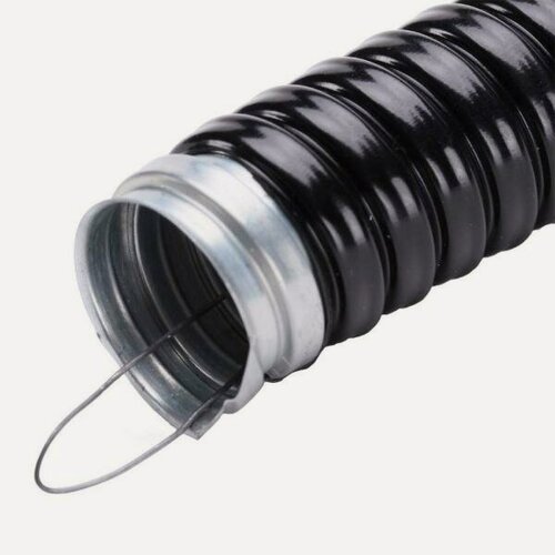 Изображение товара Металлорукав морозостойкий, герметичный в ПВХ-изоляции Fortisflex мрпинг «NORD» 15 с протяжкой [82473] (50 м)