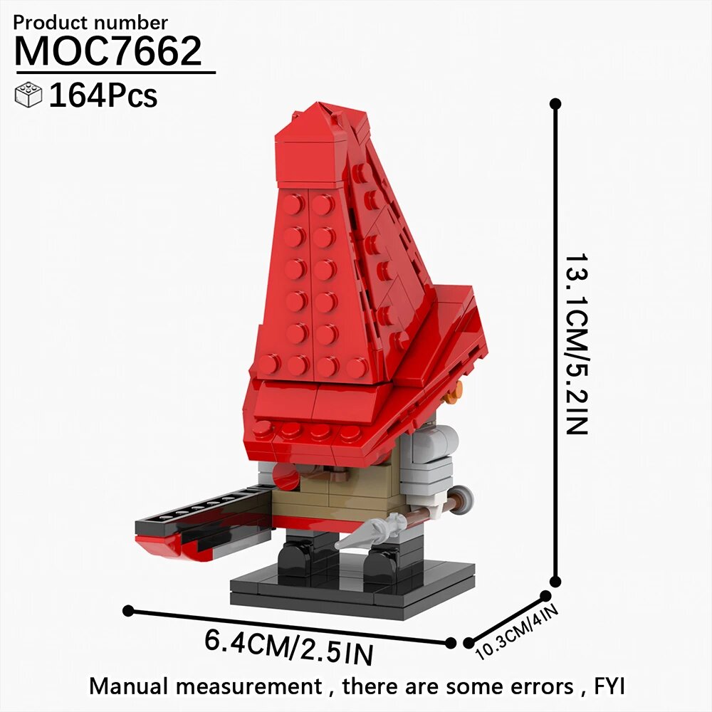 MOC7662 Красный набор строительных блоков 164pcs