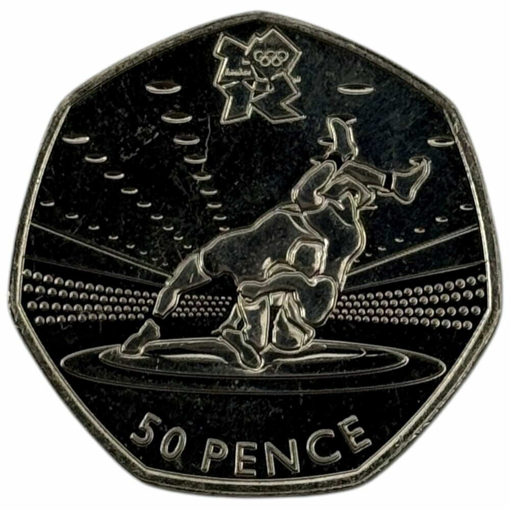 Великобритания 50 пенсов 2011 г. (XXX летние Олимпийские игры 2012, Лондон - Борьба) (CN)