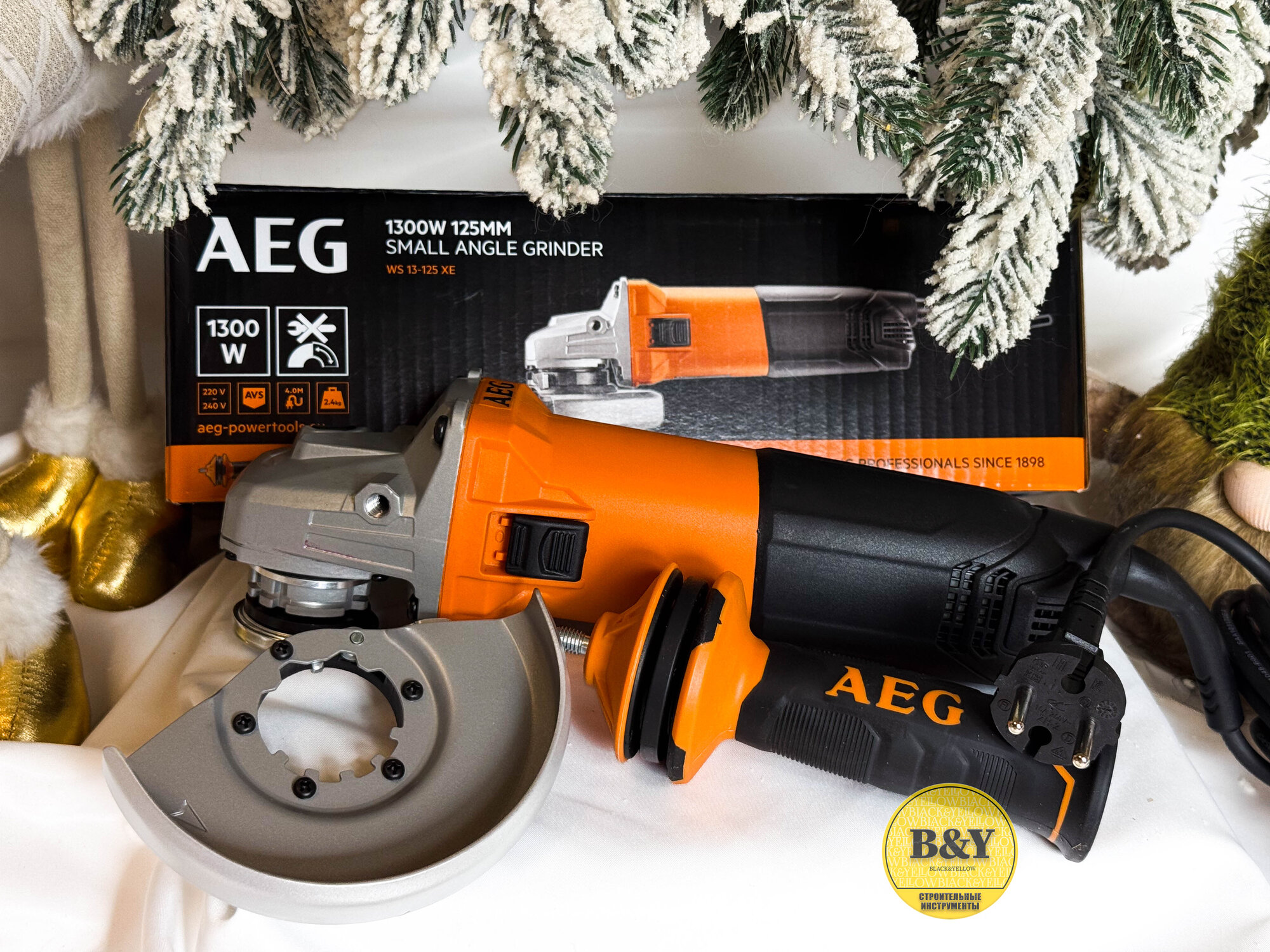 УШМ AEG WS 13-125 XE (4935451410), 1300 Вт, 125 мм, без аккумулятора