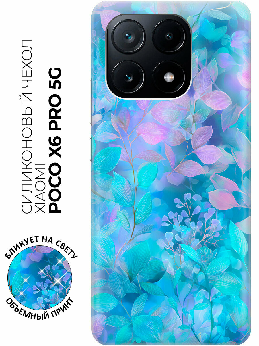 Силиконовый чехол на Xiaomi Poco X6 Pro 5G с принтом "Дыхание весны"