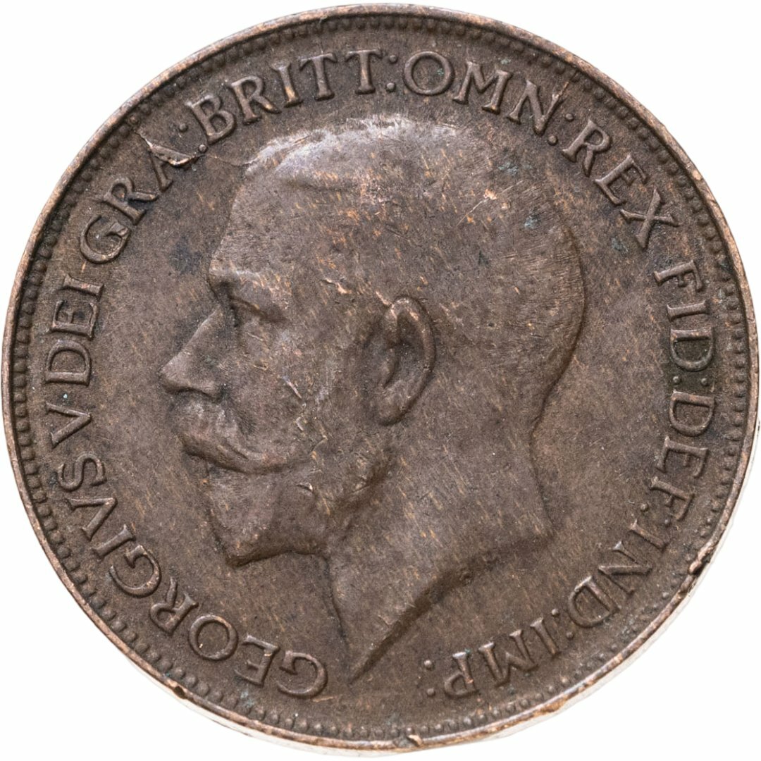 Великобритания 1 фартинг farthing 1922, Бронза, в сохранности VF-XF