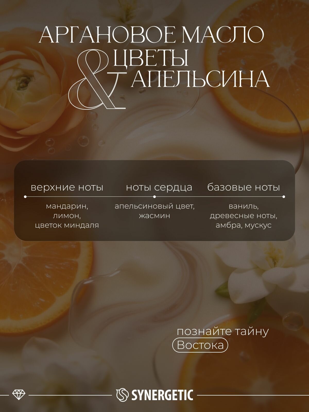 Кондиционер для белья Synergetic Home collection Argan & orange flowers/аргановое масло и цветы апельсина 0,75л — фото 1
