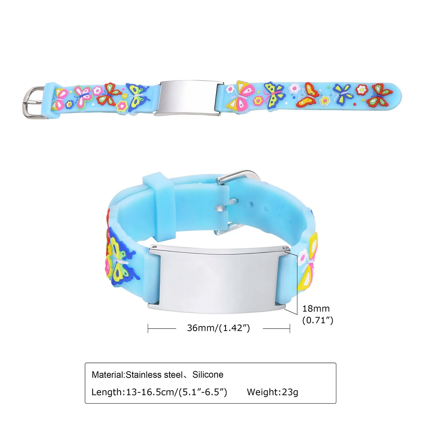Медицинский браслет из нержавеющей стали MF-BS-129-135 BS-133SL, Add text