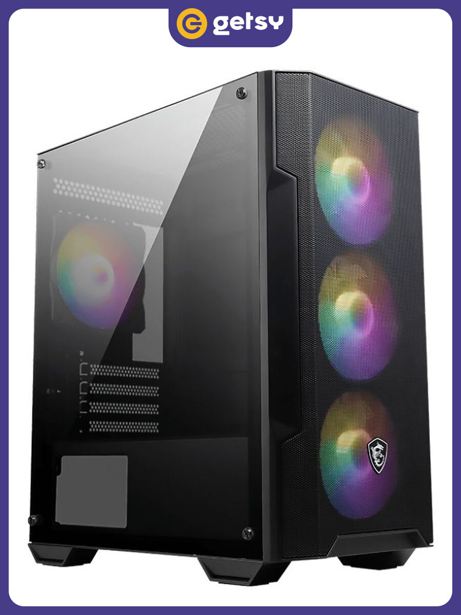 Корпус компьютерный MSI MAG FORGE M100A (306-7G20A28-HH9), Mini-ITX, Micro-ATX, без блока питания, черный