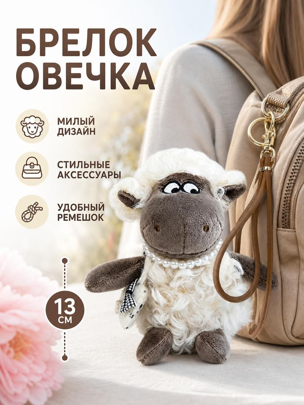 Брелок Овечка 13 см