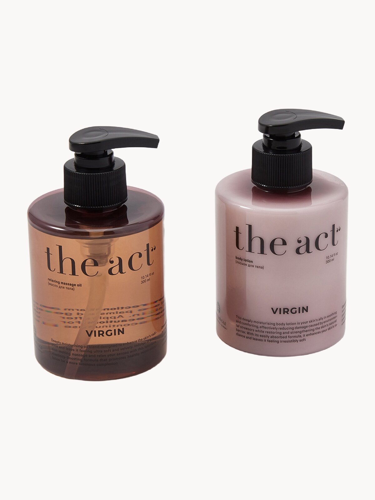 Подарочный набор для тела The Act , молочко и масло для массажа