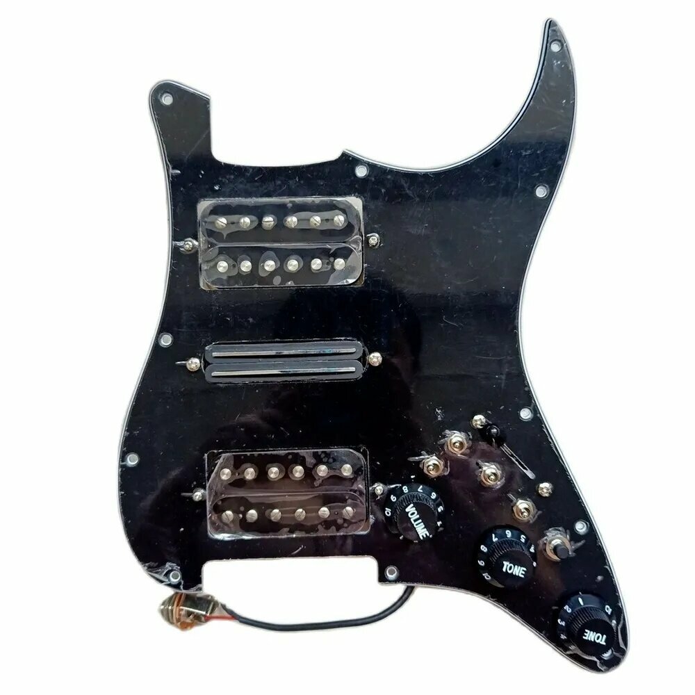 Pickguard Черный HSH Alnico 5 Humbucker Ноутбук 7, комплект электроники для гитары с переключателями и звукоснимателями
