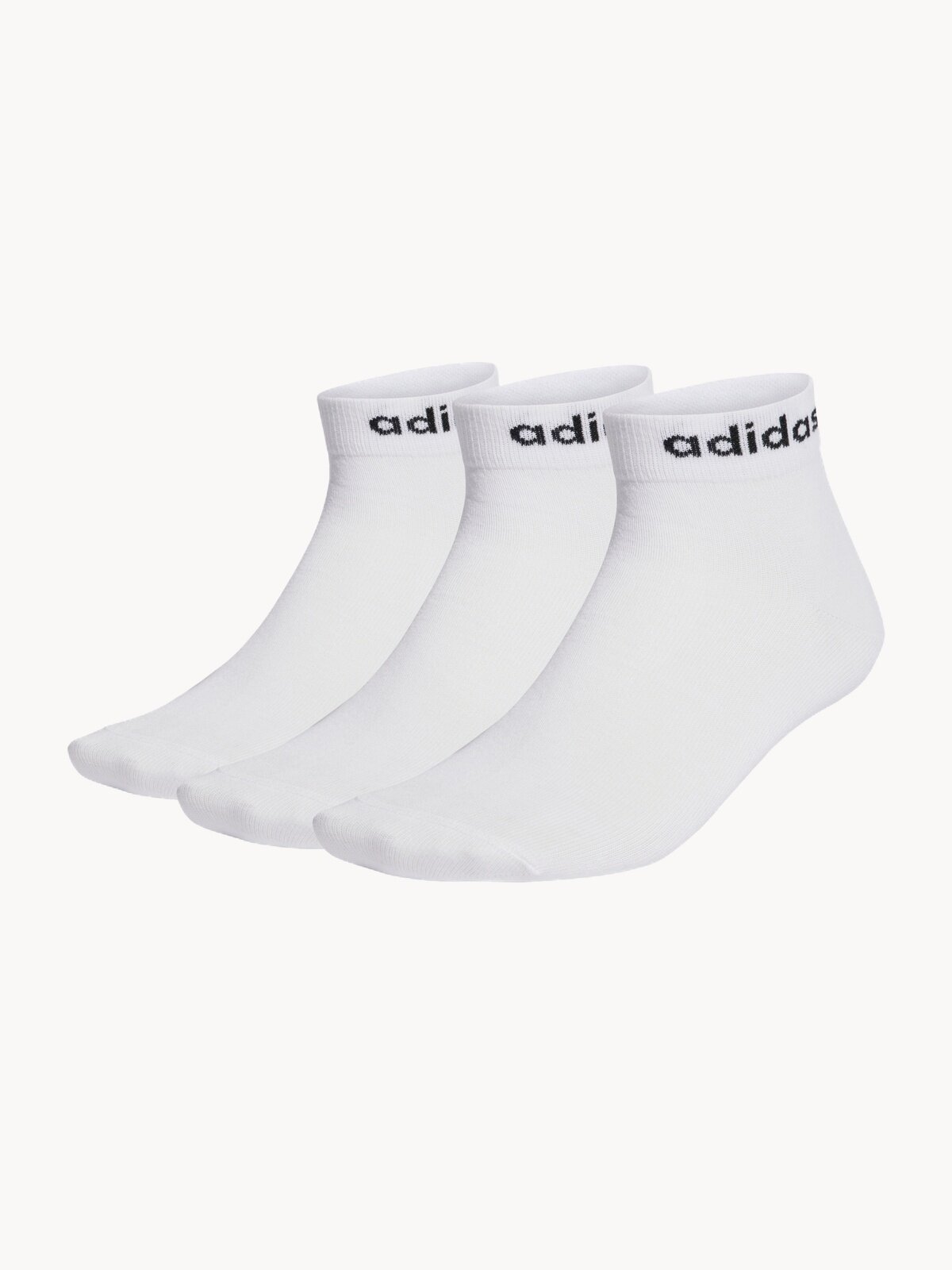 Носки спортивные adidas Think Linear Ankle, комплект, 3 пары, размер 34/36 EU, белый,
