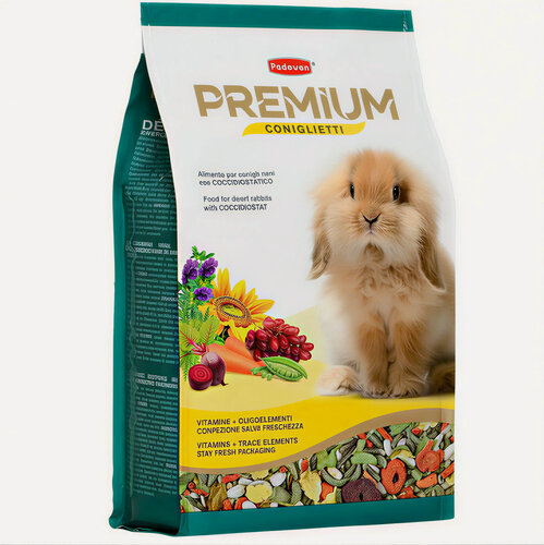 Изображение товара Корм для кроликов и молодняка Padovan Premium Сoniglietti, 2 кг
