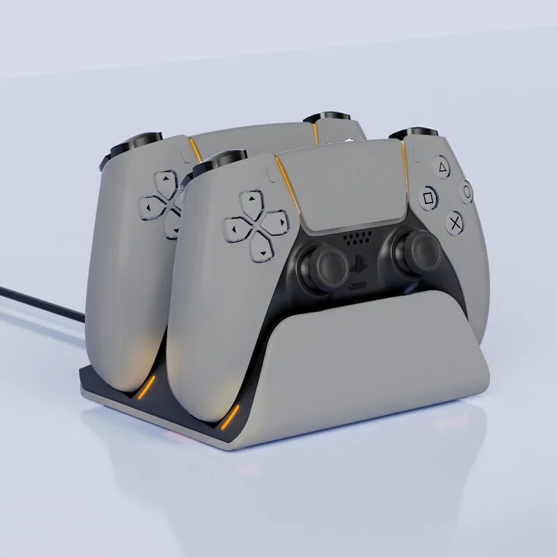 Беспроводная зарядная станция для двух геймпадов PS5