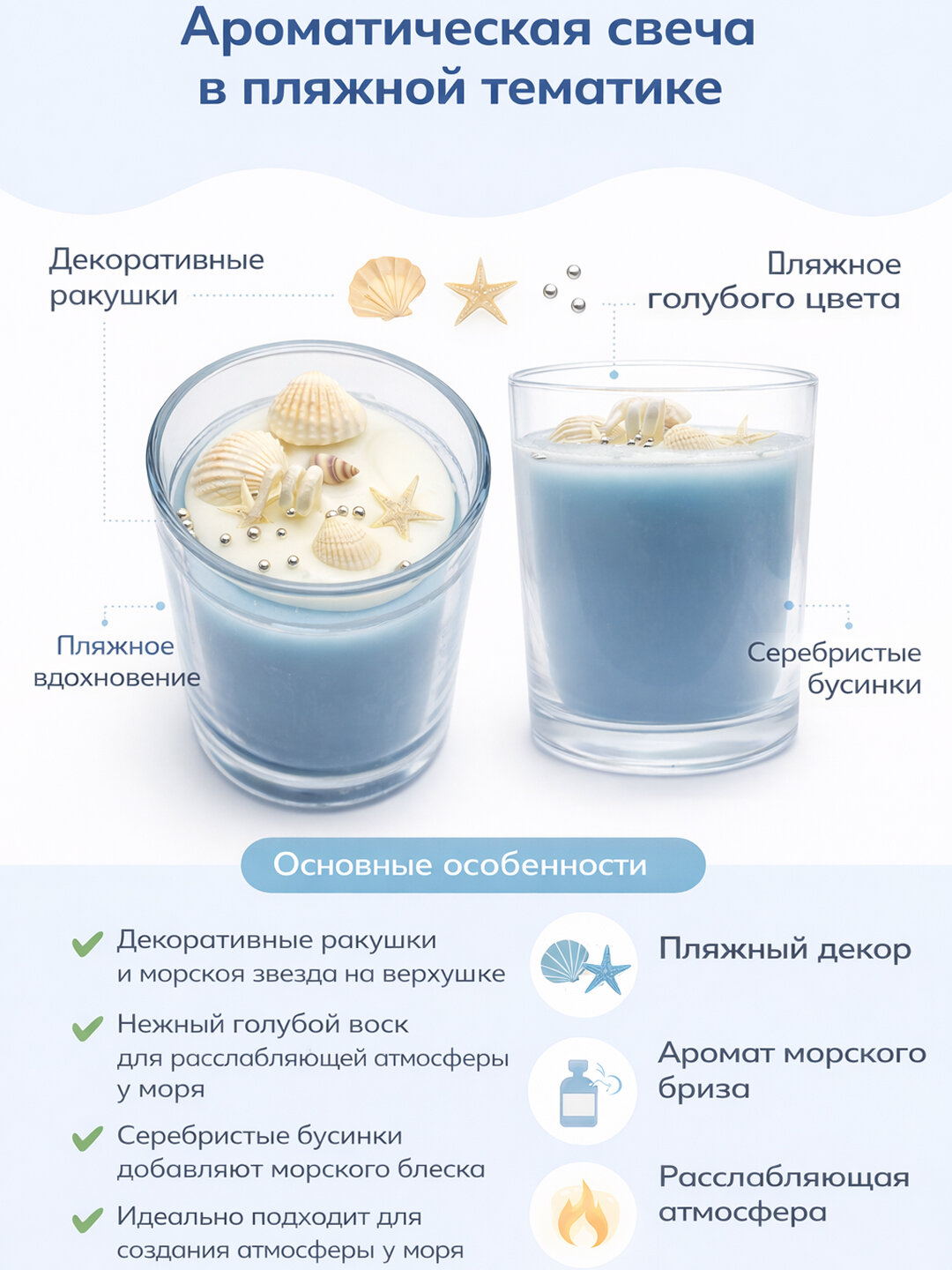 Декоративная ароматическая свеча