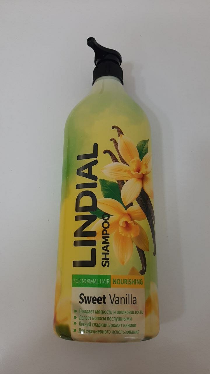 Шампунь Eclair "Sweet Vanilla" LINDIAL, укрепление и увлажнение волос, 1100 мл